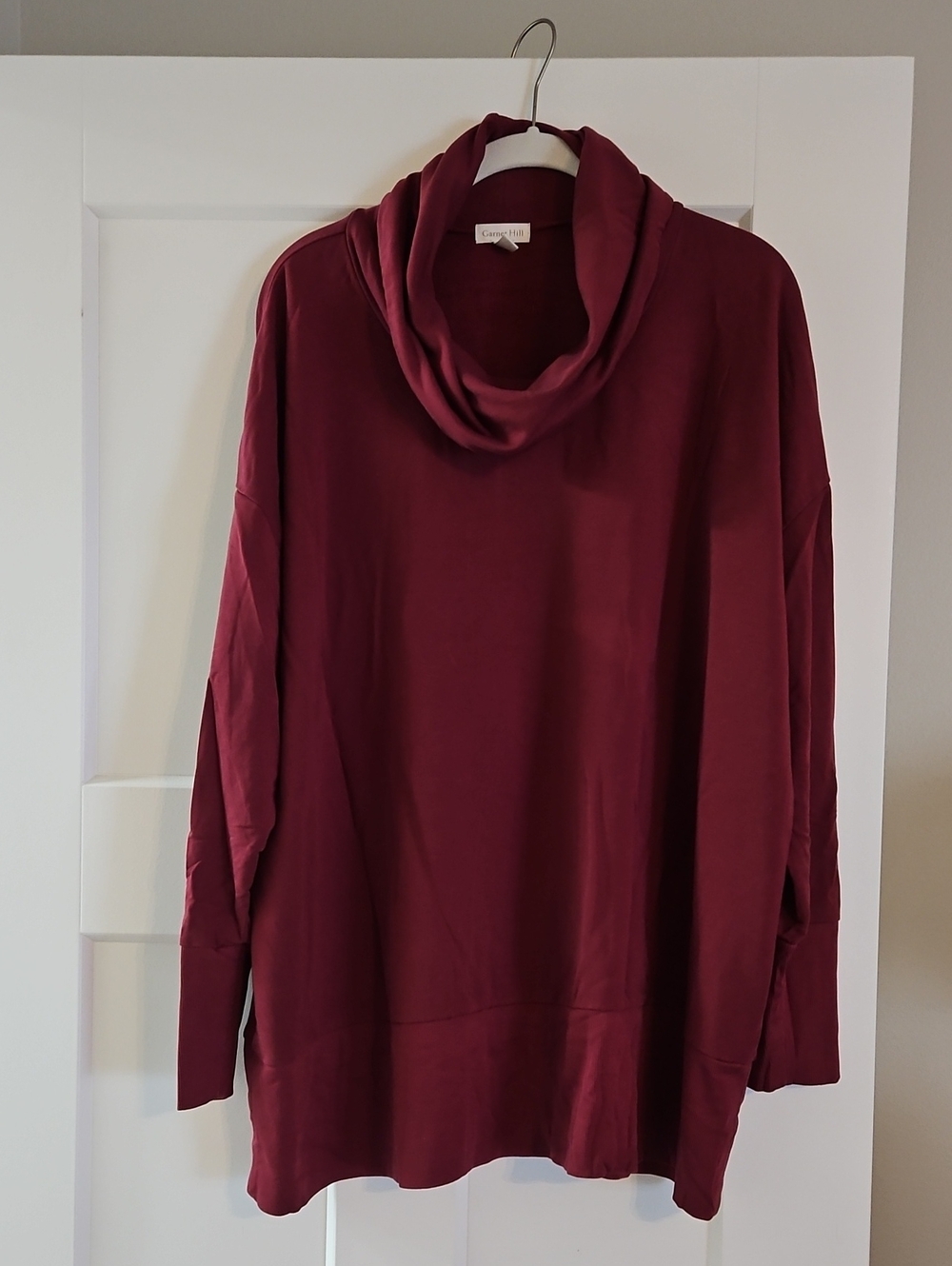 Garnet Hill Cowl Neck Lightweight Sweatshirt- Size Large